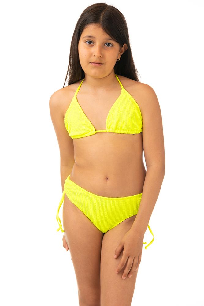 BIKINI TRIANGOLO BAMBINA GIALLO FJ24-0900 FY FXXK